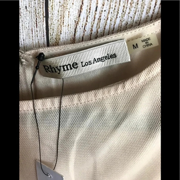 Rhyme Los Angeles Blush Lace Overlay Tank, NWT - Picture 3 of 6